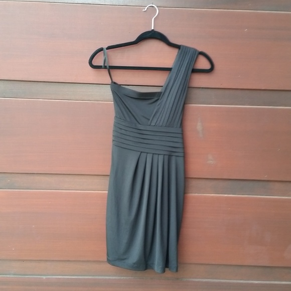Black One Shoulder Cocktail Dress - Picture 3 of 3